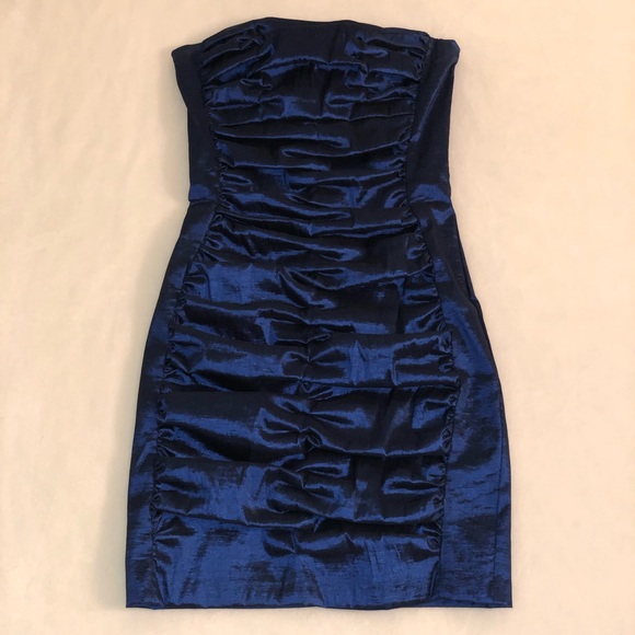 Jessica McClintock Navy Blue Mini Dress - Picture 1 of 4